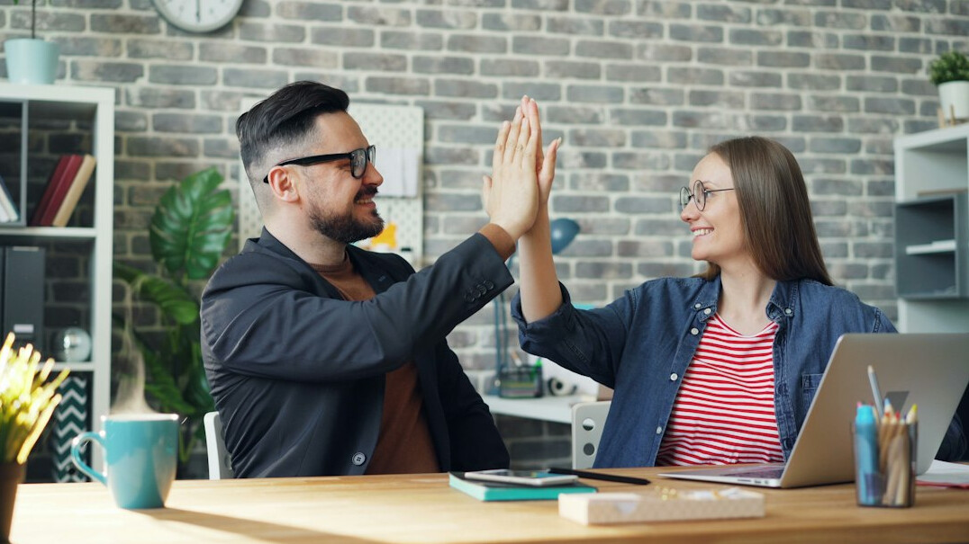 successful deal celebration