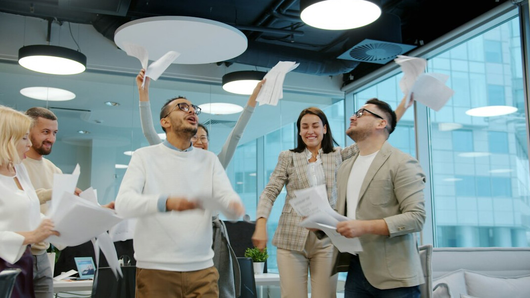 successful deal celebration