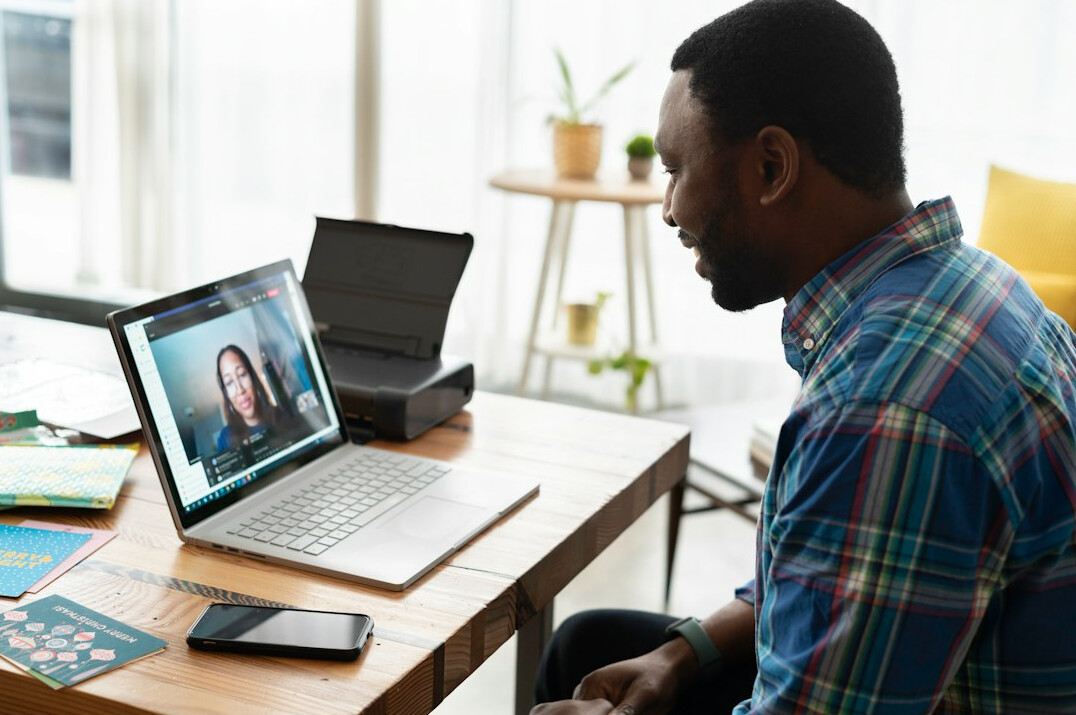 business team video call meeting